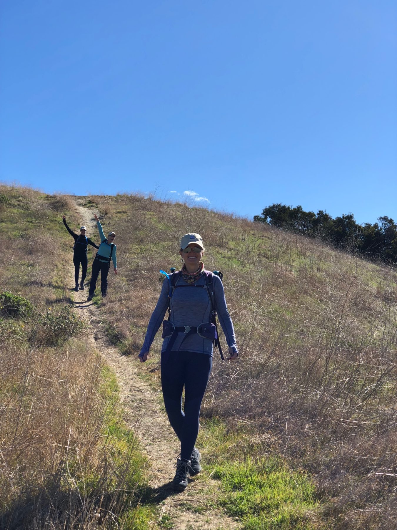 Malibu / Mt. Baldy - Dagmara leading us on a trail over the mountains. Malibu / Mt. Baldy - Dagmara leading us on a trail over the mountains.