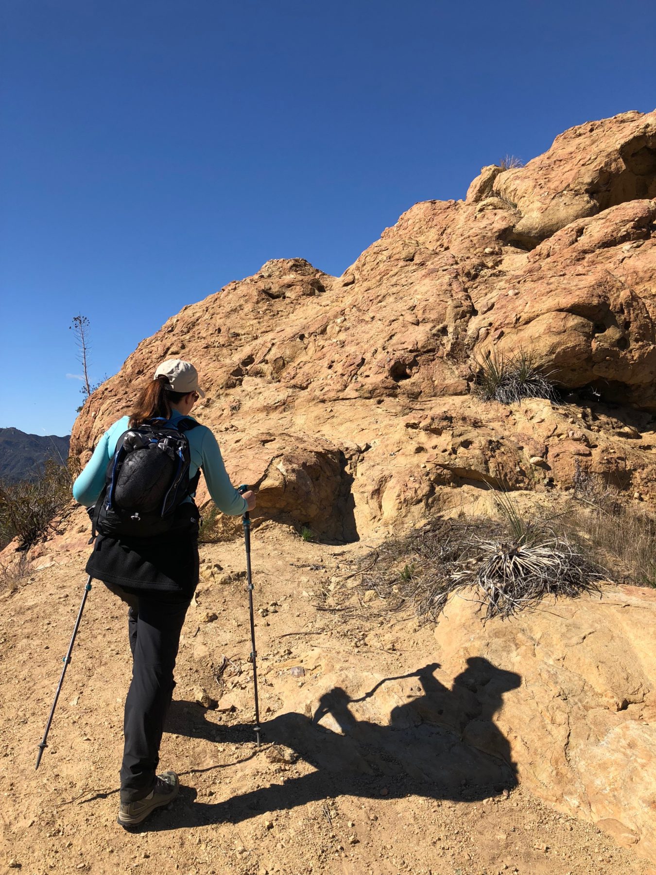 Malibu / Mt. Baldy - Stacey is first to the rock formation! Malibu / Mt. Baldy - Stacey is first to the rock formation!
