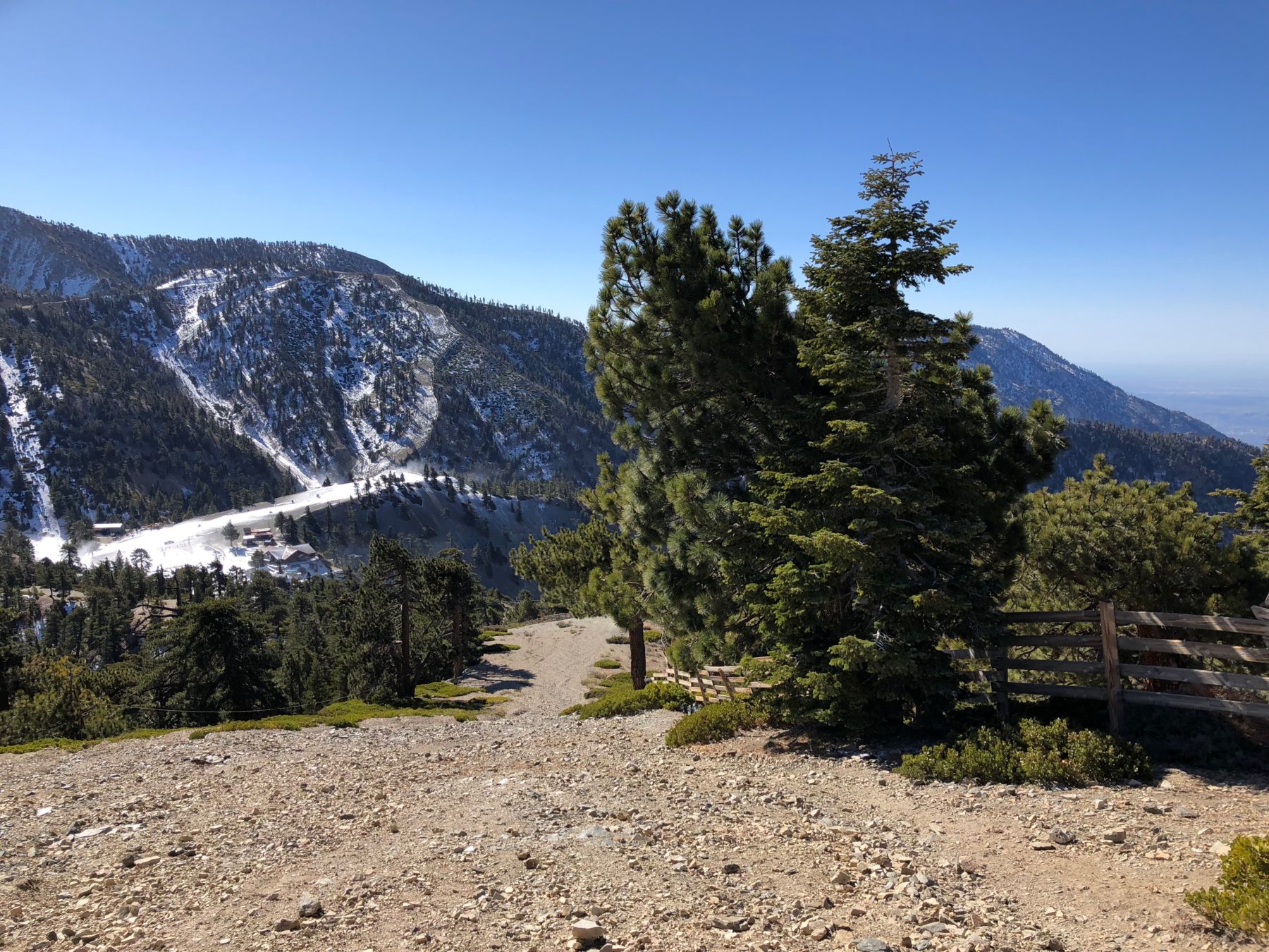 Malibu / Mt. Baldy - Looking back towards the Mt Baldy Ski Resort. Malibu / Mt. Baldy - Looking back towards the Mt Baldy Ski Resort.