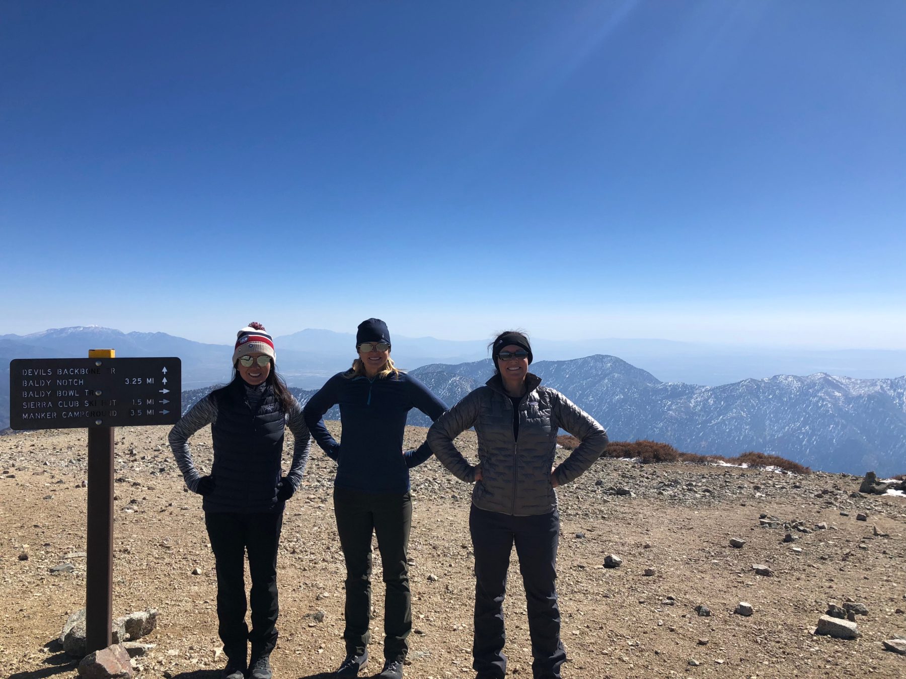 Malibu / Mt. Baldy - Our power pose at the top. Malibu / Mt. Baldy - Our power pose at the top.