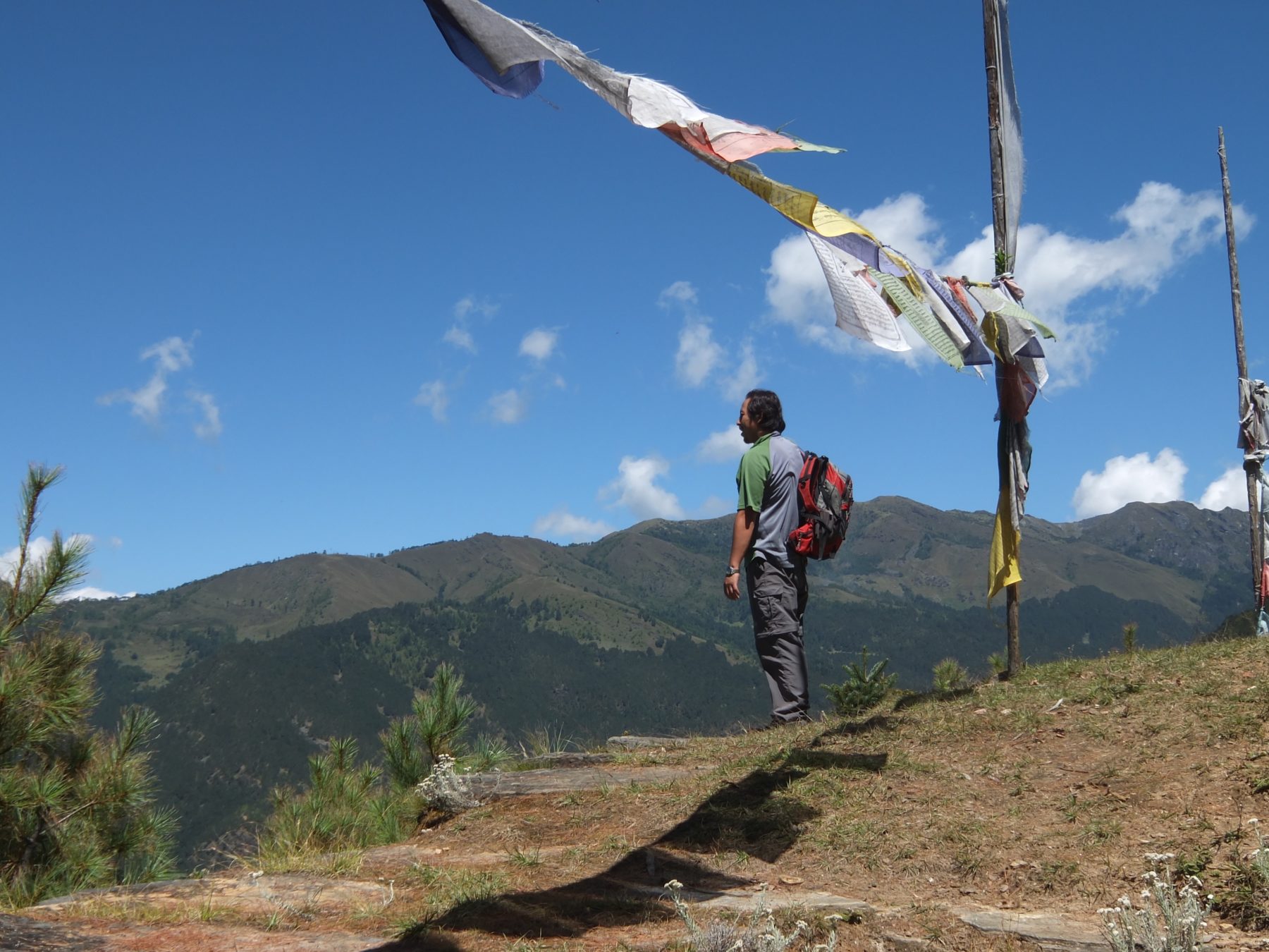 Bhutan Dagala Trek - Tsheten Dorji, our guide and now our friend. From the moment he picked us up at the airport, we felt at ease with Tsheten. His inner calm made trekking with him a peaceful, mindful experience. We grilled him about Bhutanese traditions and the Bhutanese mindset. We had learned from a passenger on our plane over, a local, that Bhutanese do not joke, and do not understand irony. We respected this, but over time, Tsheten and his crew were yukking it up with us like the best of them. His is truly a warm and friendly spirit. Bhutan Dagala Trek - Tsheten Dorji, our guide and now our friend. From the moment he picked us up at the airport, we felt at ease with Tsheten. His inner calm made trekking with him a peaceful, mindful experience. We grilled him about Bhutanese traditions and the Bhutanese mindset. We had learned from a passenger on our plane over, a local, that Bhutanese do not joke, and do not understand irony. We respected this, but over time, Tsheten and his crew were yukking it up with us like the best of them. His is truly a warm and friendly spirit.