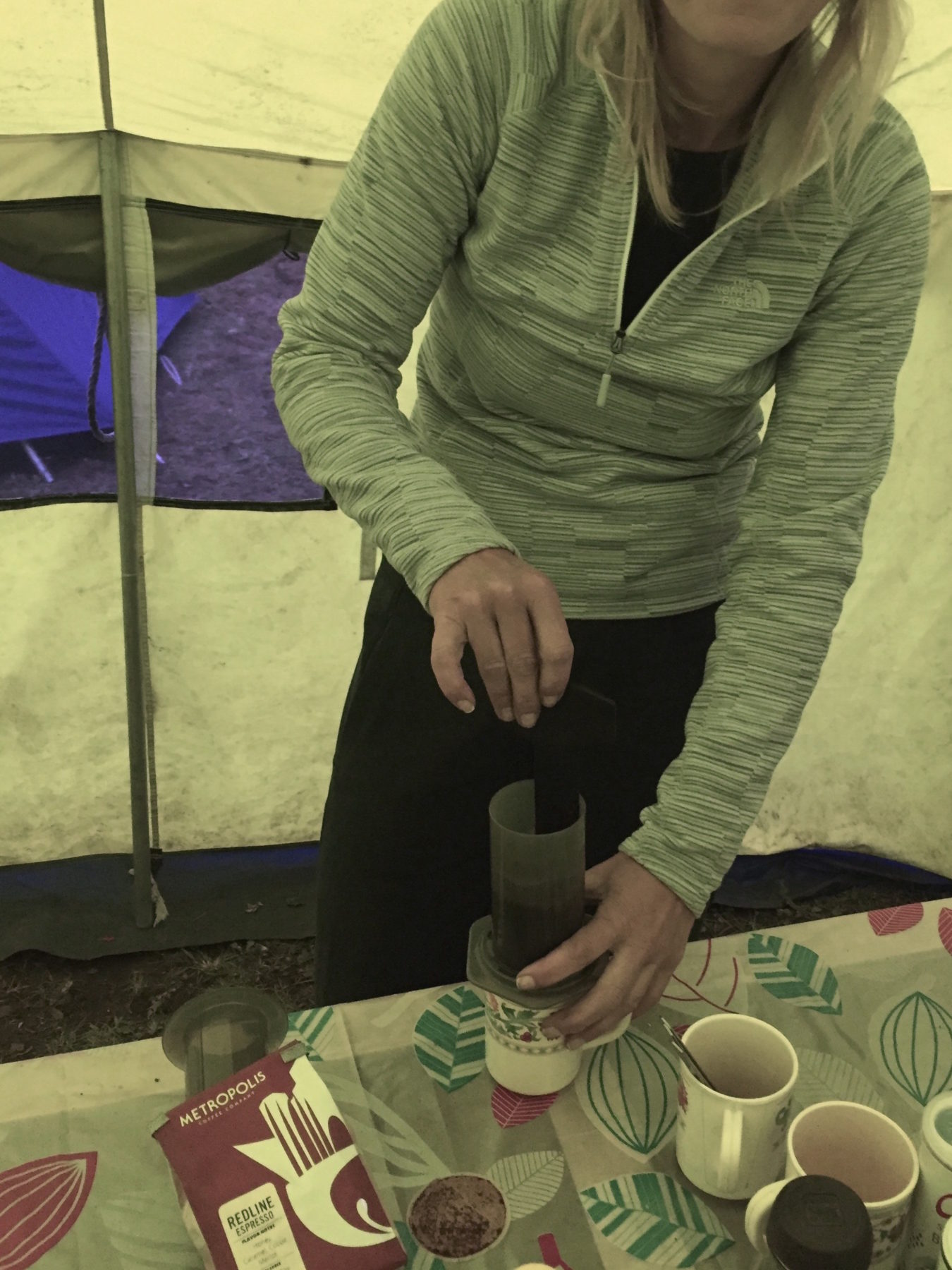 Bhutan Dagala Trek - Yes, I have a thing for coffee. I know enough to ask ahead and plan ahead, so when I learned the guides would be offering us tea at every meal and Bhutanese do not favor coffee, I packed a kit for myself. Metropolis is the coffee I make at home, and it was in my pack this time as well. We learned from Tsheten later that his next guiding client was a VIP couple from Italy, so at the end of the trek I gave him my Aeropress and the remaining coffee and filters just in case. Bhutan Dagala Trek - Yes, I have a thing for coffee. I know enough to ask ahead and plan ahead, so when I learned the guides would be offering us tea at every meal and Bhutanese do not favor coffee, I packed a kit for myself. Metropolis is the coffee I make at home, and it was in my pack this time as well. We learned from Tsheten later that his next guiding client was a VIP couple from Italy, so at the end of the trek I gave him my Aeropress and the remaining coffee and filters just in case.