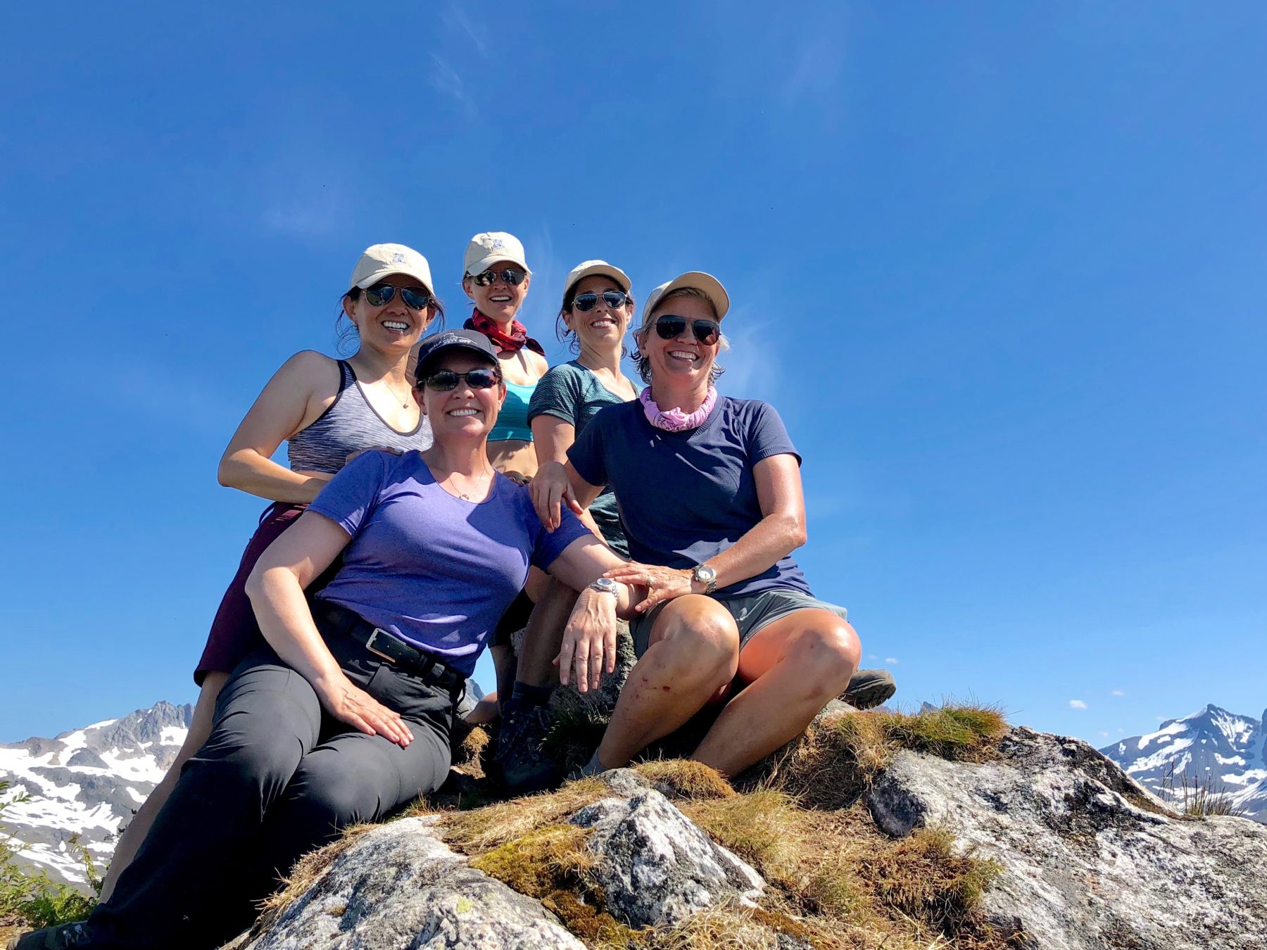 Norway - The five of us couldn’t fit standing on the second summit. We had to kneel, balance carefully and lean in to the center. Norway - The five of us couldn’t fit standing on the second summit. We had to kneel, balance carefully and lean in to the center.