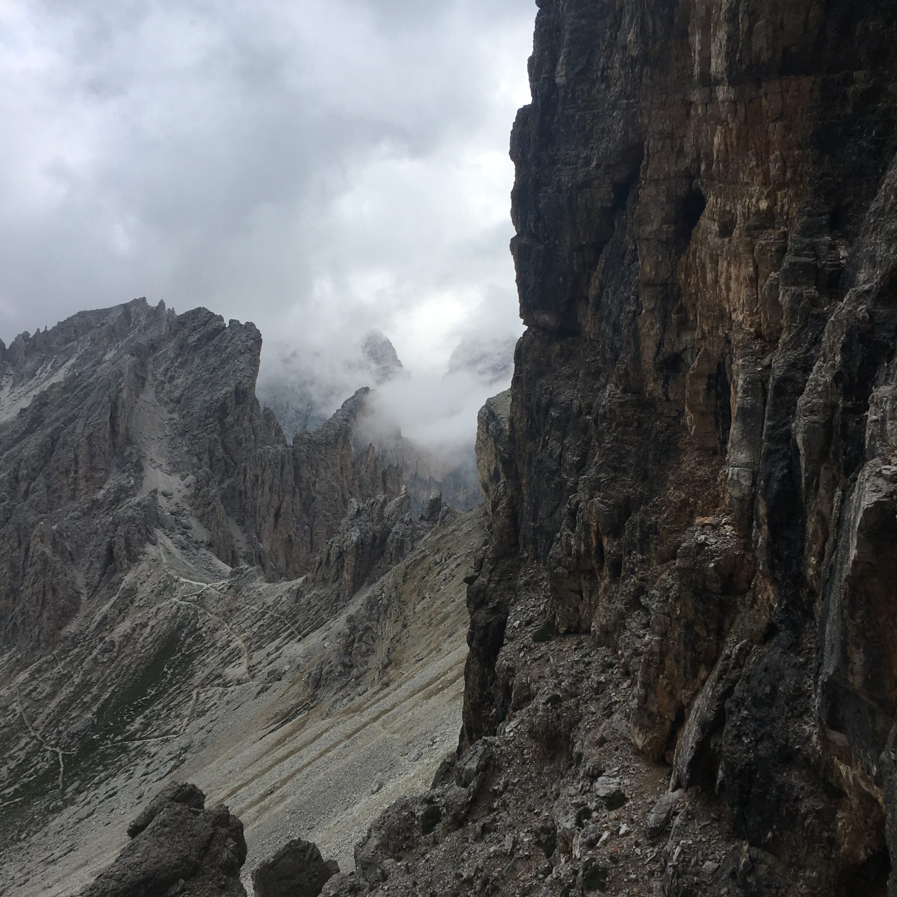 Dolomites, Italy - It was a bad time for a storm. We were miles from any type of shelter. Dolomites, Italy - It was a bad time for a storm. We were miles from any type of shelter.