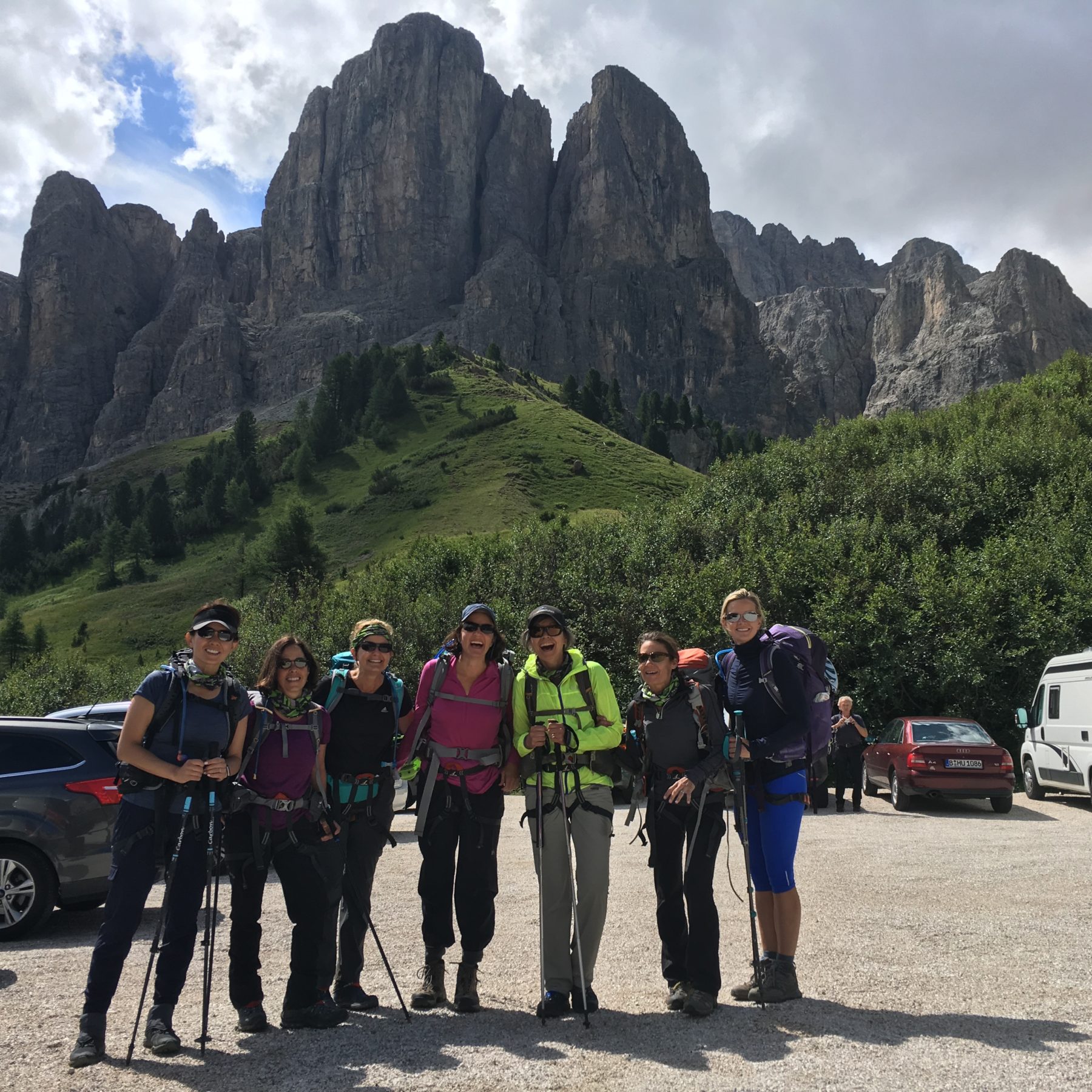 Dolomites, Italy - Smiles of excitement, anticipation, anxiety…all of the above! Dolomites, Italy - Smiles of excitement, anticipation, anxiety…all of the above!