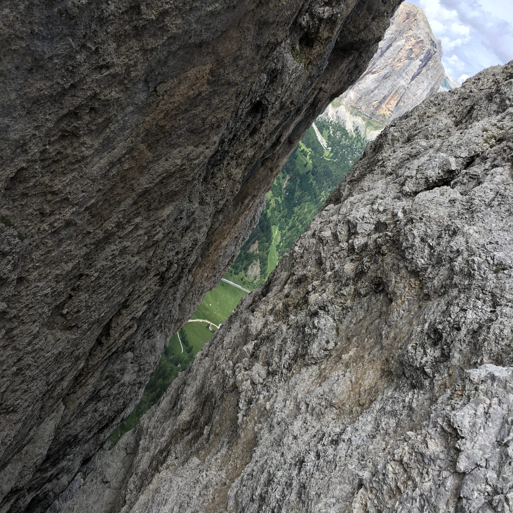 Dolomites, Italy - At the end of the ferrata is the bridge of no return… Dolomites, Italy - At the end of the ferrata is the bridge of no return…