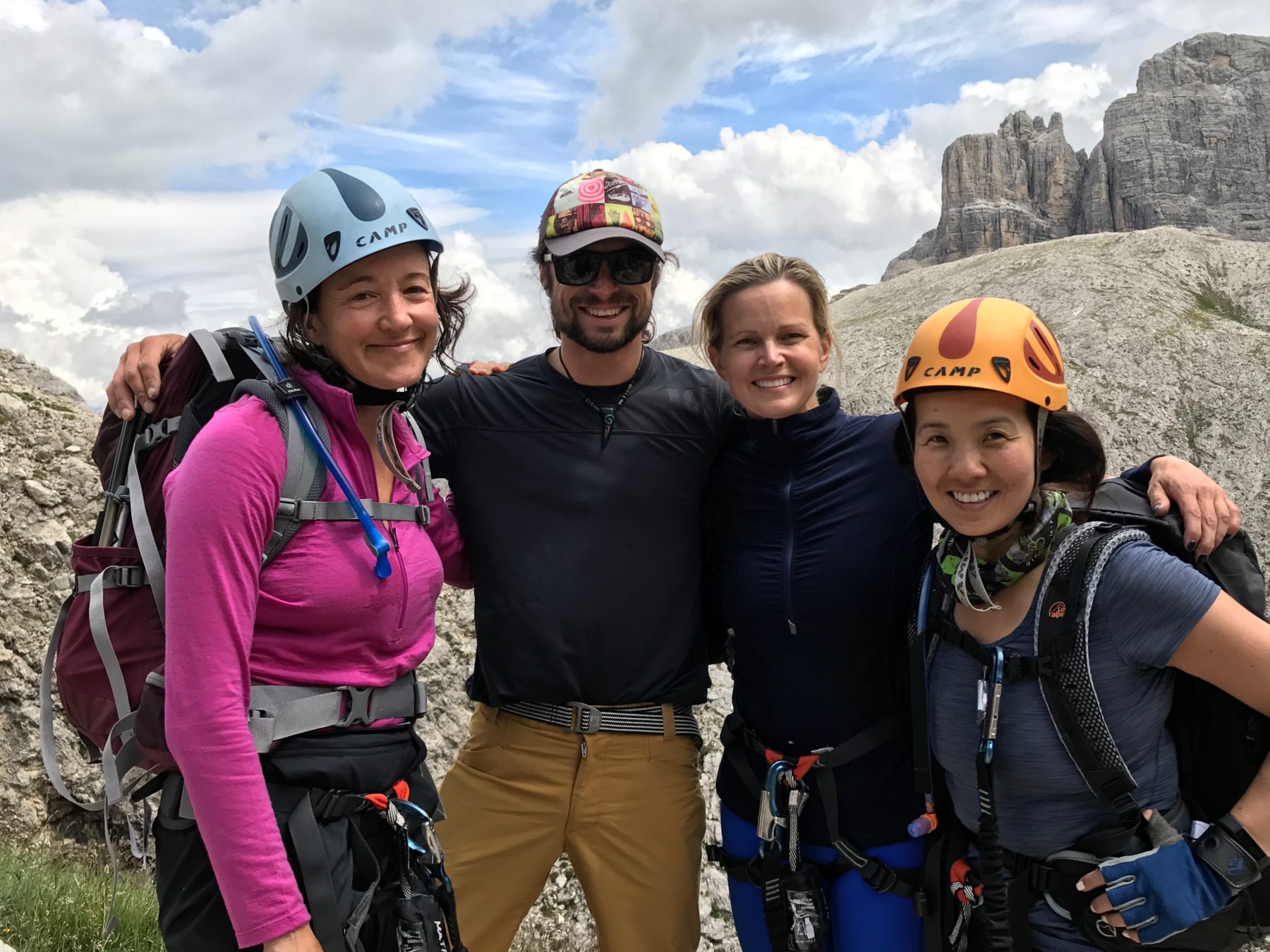 Dolomites, Italy - Marco’s rope team: Dawn, Dagmara, Jenny Dolomites, Italy - Marco’s rope team: Dawn, Dagmara, Jenny