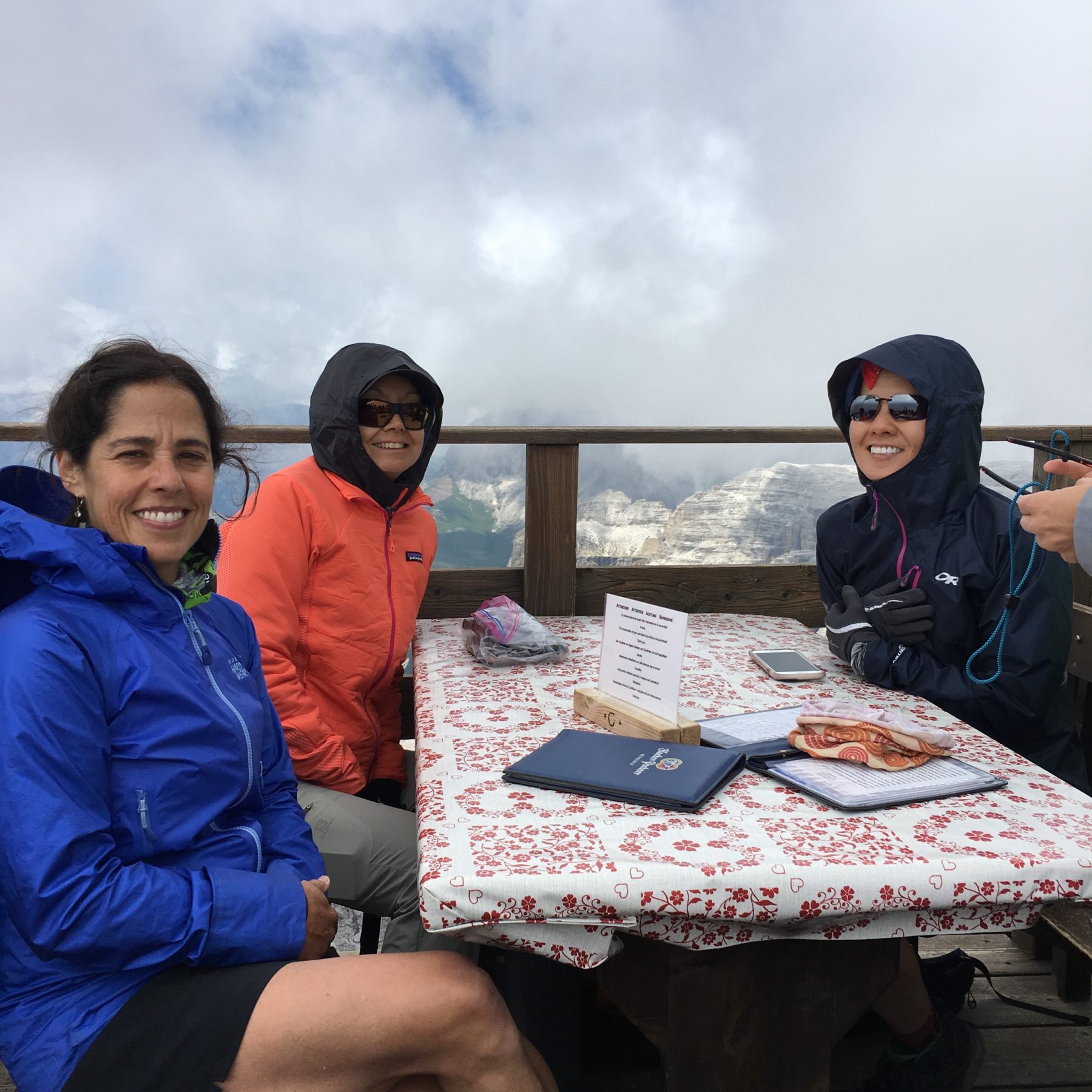 Dolomites, Italy - The Piz Boè summit has a lovely full service restaurant. Dolomites, Italy - The Piz Boè summit has a lovely full service restaurant.