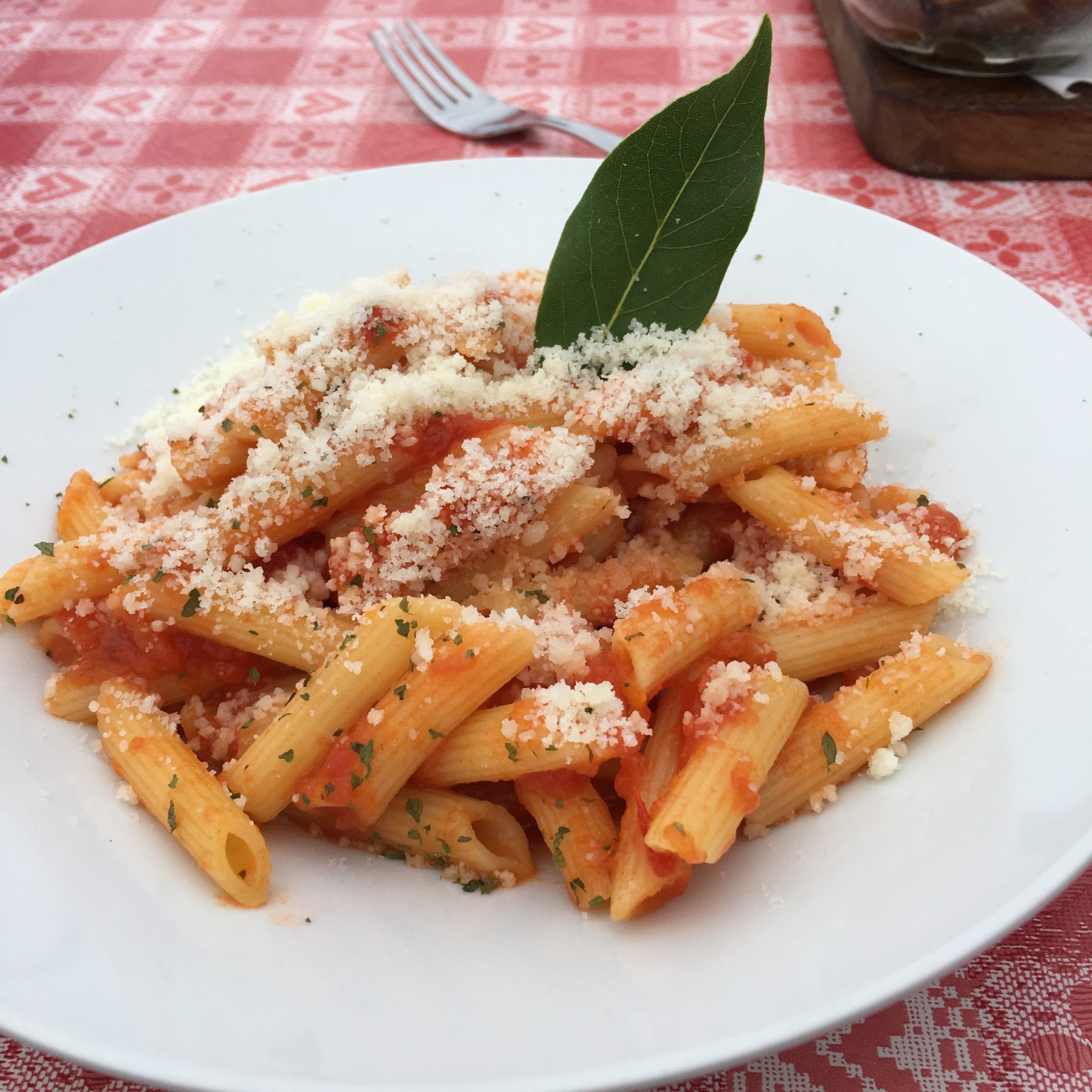 Dolomites, Italy - Fresh pasta with table service at 10,341 feet. That’s Italy. Dolomites, Italy - Fresh pasta with table service at 10,341 feet. That’s Italy.