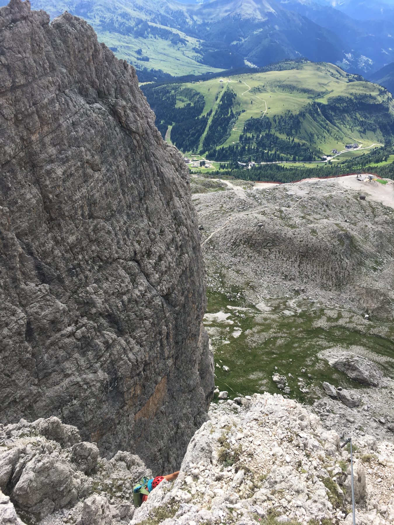 Dolomites, Italy - Making our way on Via Ferrata Piz da Lech. This was not as long as Via Ferrata Tridentina but had 2 very steep sections with iron ladders bolted to the mountain. Dolomites, Italy - Making our way on Via Ferrata Piz da Lech. This was not as long as Via Ferrata Tridentina but had 2 very steep sections with iron ladders bolted to the mountain.