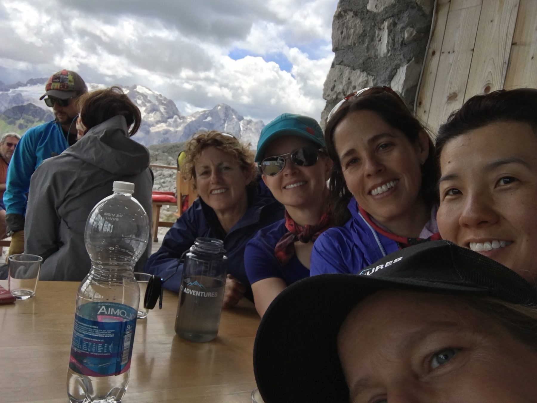 Dolomites, Italy - We celebrated the Ferrata Piz da Lech and the camaraderie of trekking Alta Via 2 on the cozy porch of Franz Kostner. It was difficult to leave. Dolomites, Italy - We celebrated the Ferrata Piz da Lech and the camaraderie of trekking Alta Via 2 on the cozy porch of Franz Kostner. It was difficult to leave.