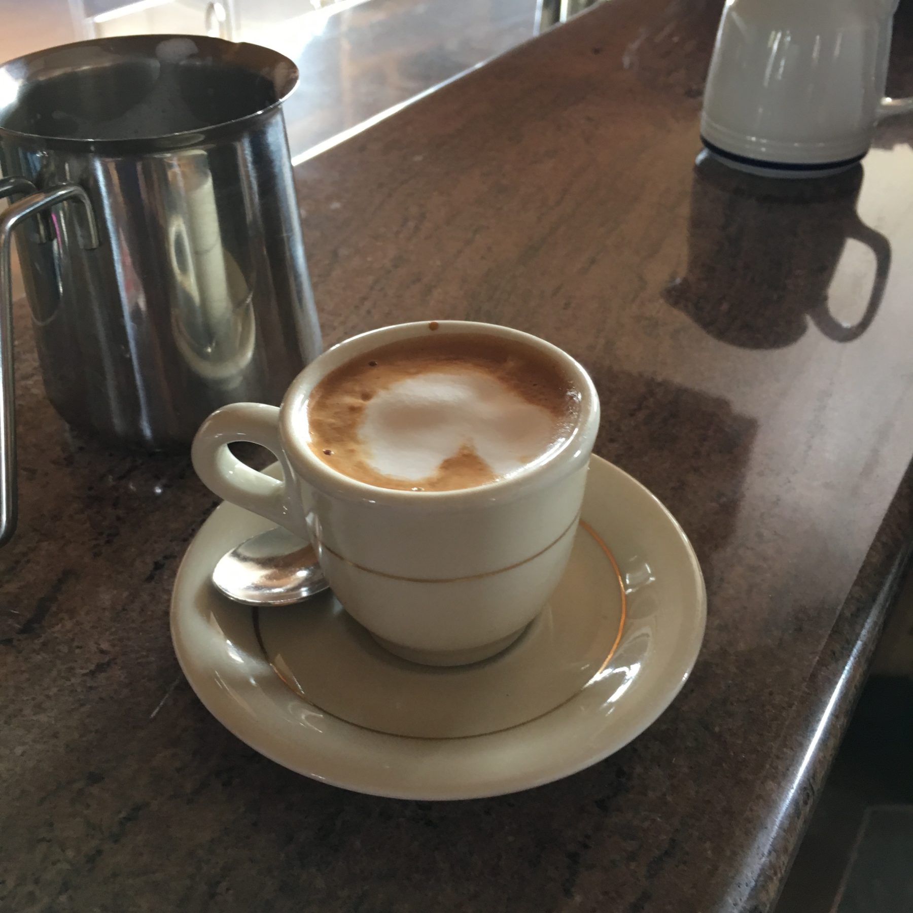 Dolomites, Italy - The luxury of this kind of quality espresso on Day 5 of a trek is beyond amazing. Rifugio Val de Pan. Dolomites, Italy - The luxury of this kind of quality espresso on Day 5 of a trek is beyond amazing. Rifugio Val de Pan.