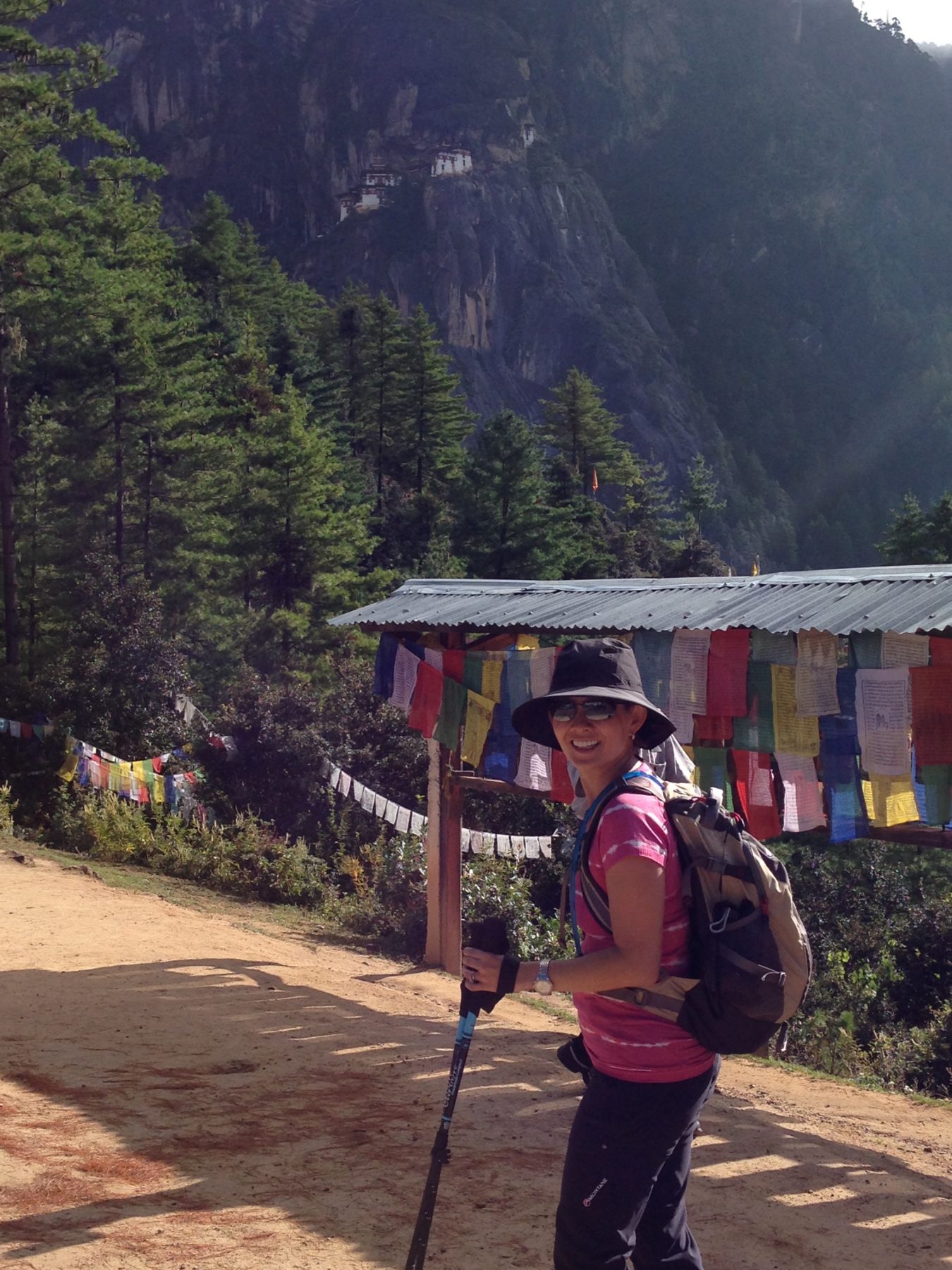 Bhutan Dagala Trek - The prayer flags are encouraging us to keep on the trail toward the Tiger’s Nest. Bhutan Dagala Trek - The prayer flags are encouraging us to keep on the trail toward the Tiger’s Nest.