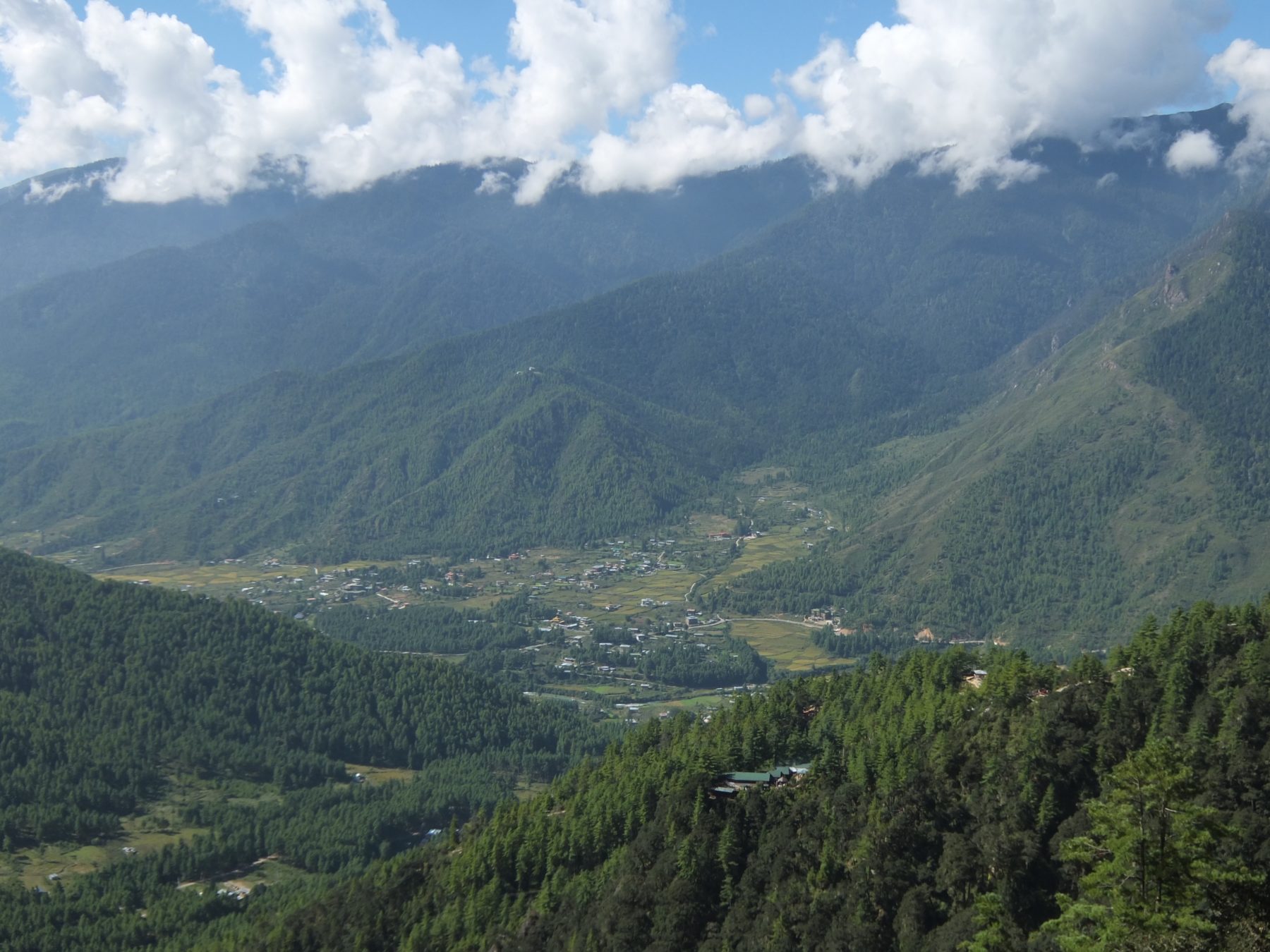 Bhutan Dagala Trek - The Tiger’s Nest looks down upon a beautiful valley of blue pines. Bhutan Dagala Trek - The Tiger’s Nest looks down upon a beautiful valley of blue pines.