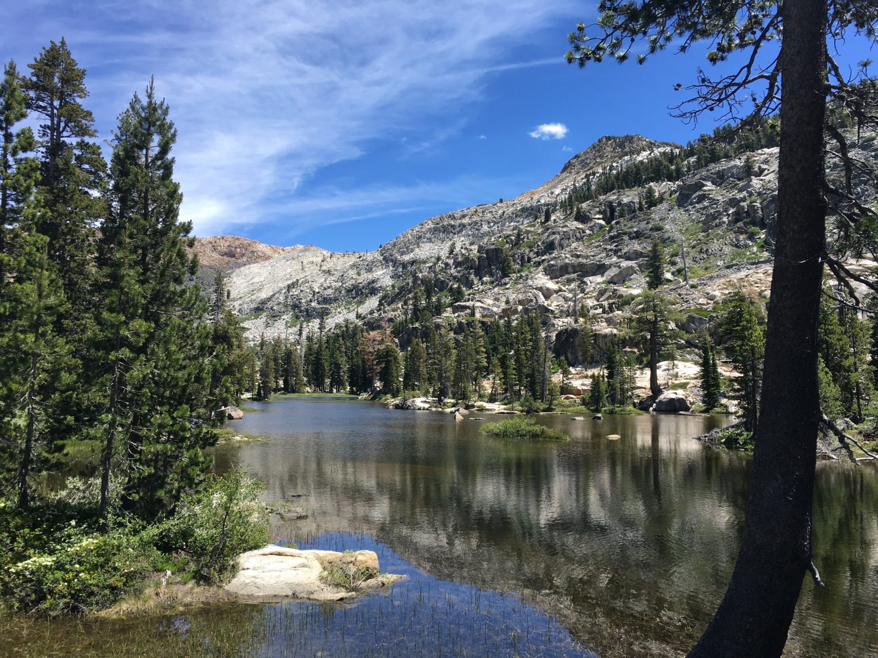 Desolation Wilderness California - We passed several beautiful lakes along the way, but did not linger. Soon the trail became rocky and steep, and it was a long way to the campsite. Desolation Wilderness California - We passed several beautiful lakes along the way, but did not linger. Soon the trail became rocky and steep, and it was a long way to the campsite.