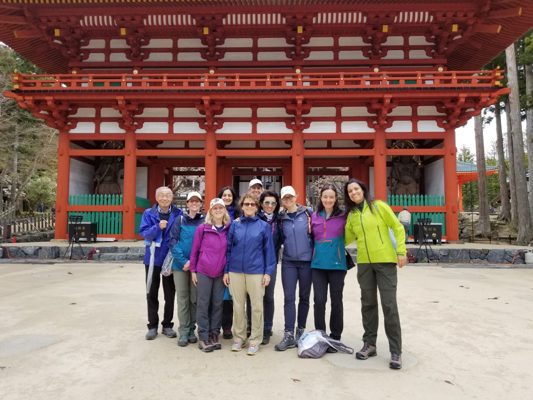 Kumano Kodo, Japan - This was a journey not just of miles, but also time, more than a millenium. We began with a day of immersion in the remote mountain village of Koyasan. Our lively local docent relayed the history of Kobo Daishi, who brought Buddhism to Japan 1200 years ago, when the Imperial Court of Japan gave Kobo Daishi permission to build this extensive monastic training complex deep in the mountains, isolated from distraction. Kumano Kodo, Japan - This was a journey not just of miles, but also time, more than a millenium. We began with a day of immersion in the remote mountain village of Koyasan. Our lively local docent relayed the history of Kobo Daishi, who brought Buddhism to Japan 1200 years ago, when the Imperial Court of Japan gave Kobo Daishi permission to build this extensive monastic training complex deep in the mountains, isolated from distraction.
